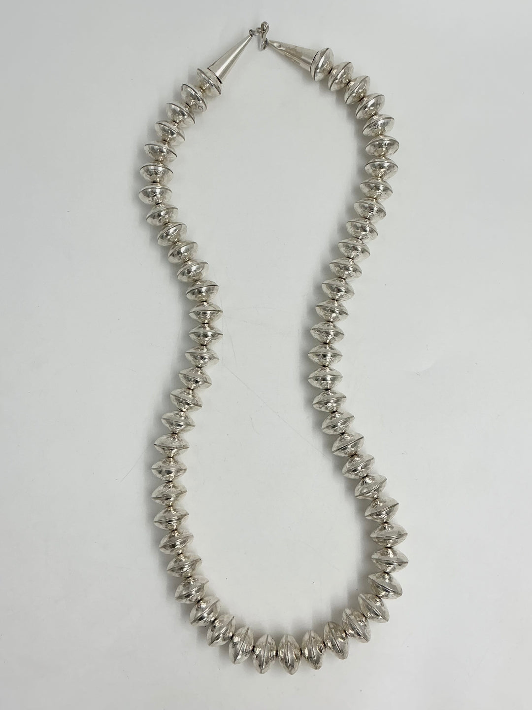 Large Traditional Navajo Bench Bead Necklace 28”