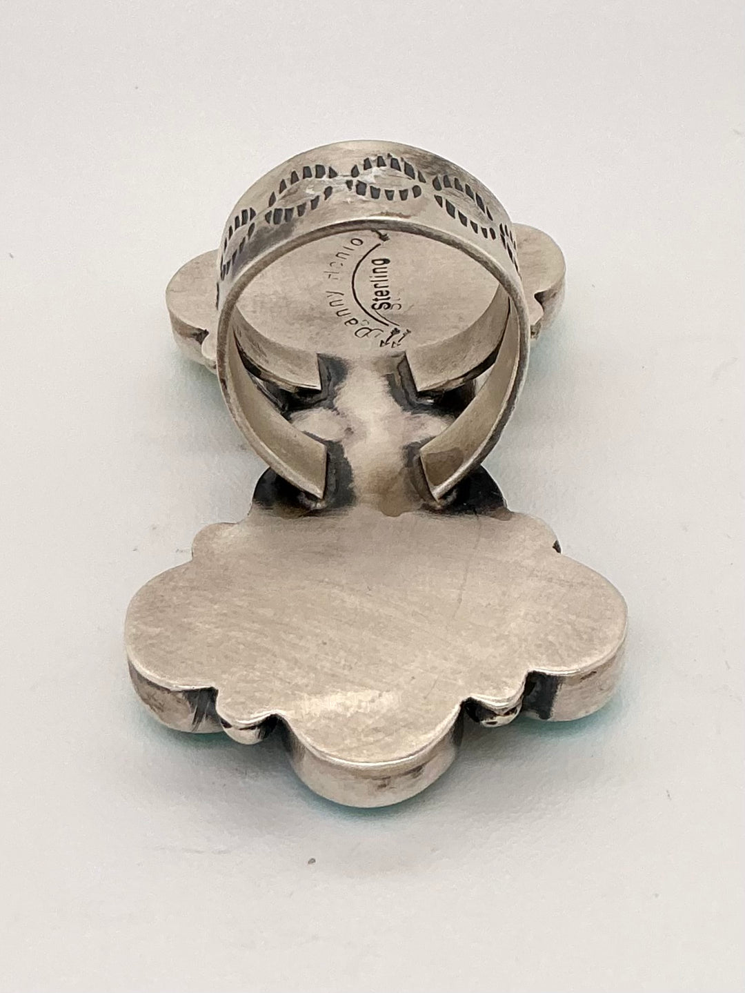Navajo Sonoran Gold Turquoise Hourglass Ring