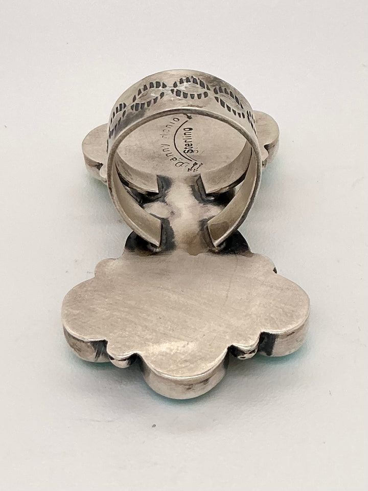 Navajo Sonoran Gold Turquoise Hourglass Ring