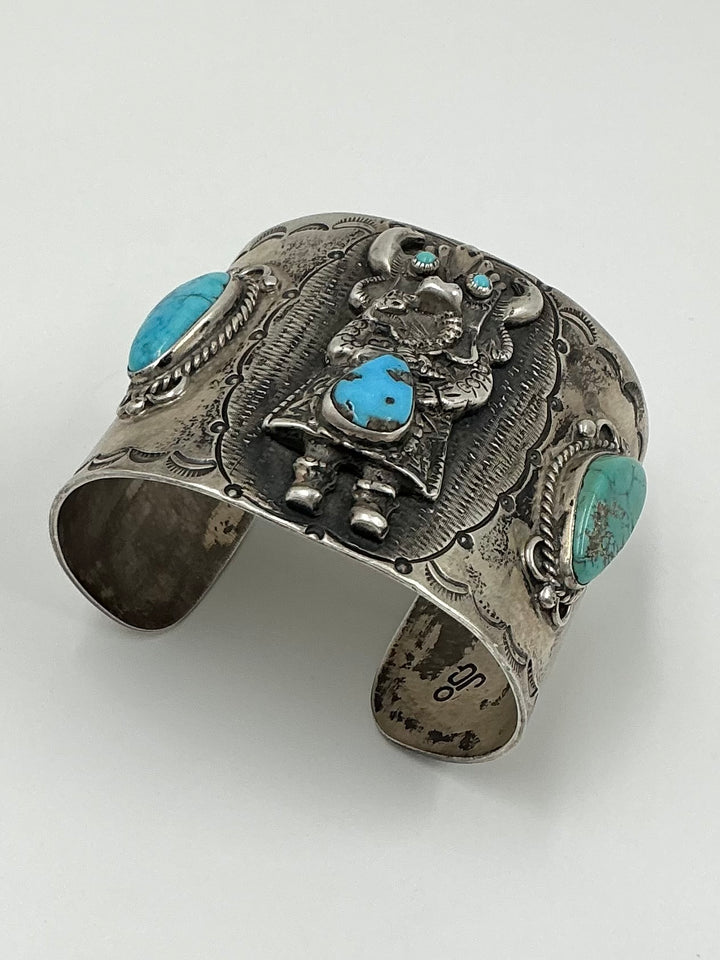 Vintage/Pawn Kingman Turquoise Kachina Cuff Bracelet