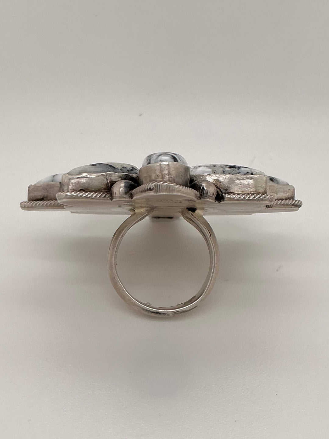 White Buffalo Flower Ring