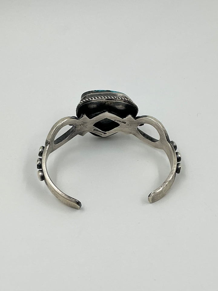 Vintage Spider Web Kingman Turquoise with Pyrite Cuff Bracelet