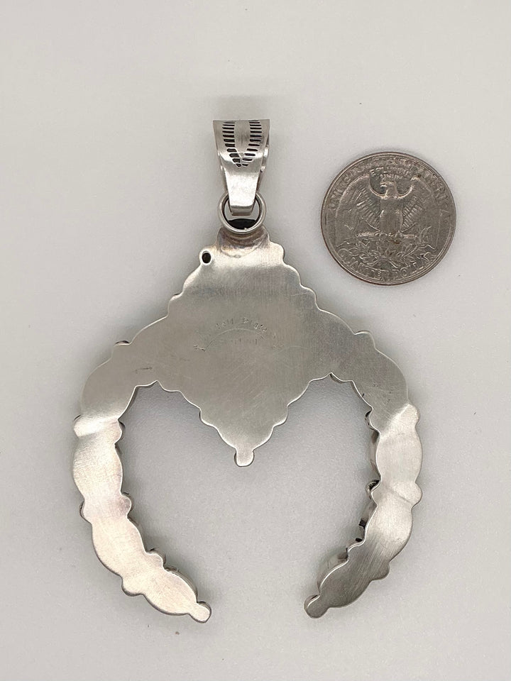 Navajo Royston Turquoise Naja Pendant