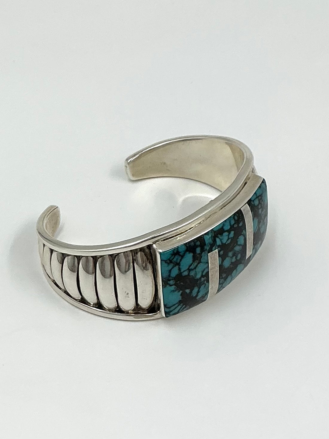 Vintage Inlaid Turquoise Cuff Bracelet