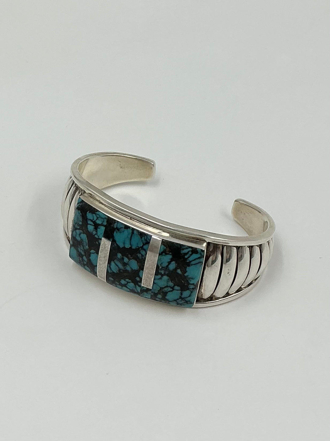 Vintage Inlaid Turquoise Cuff Bracelet