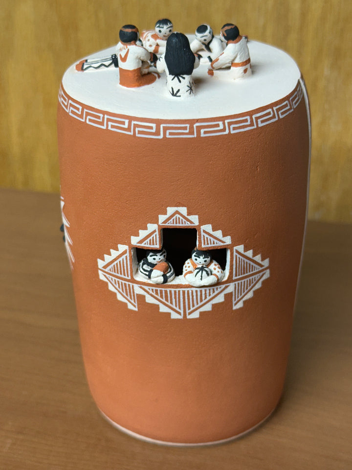 Intricate Moccassin-Boot Story Teller by Dena Suina Pot