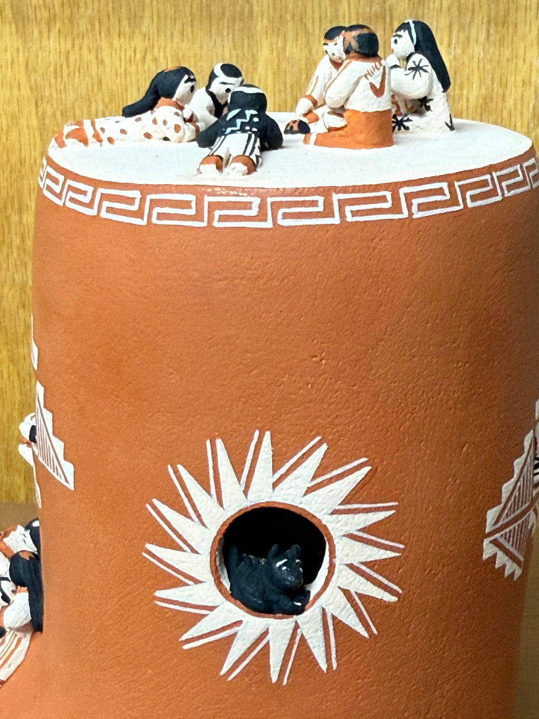 Intricate Moccassin-Boot Story Teller by Dena Suina Pot