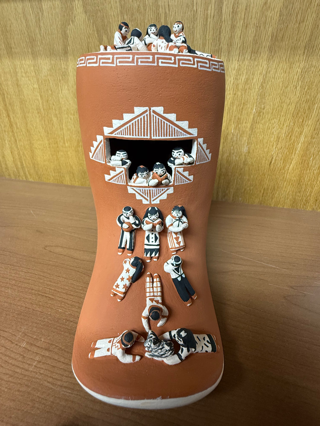 Intricate Moccassin-Boot Story Teller by Dena Suina Pot