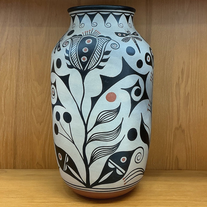 Thomas Tenorio Tall Flower Vase Kewa/Santo Domingo Pueblo
