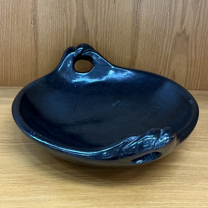 1950's Legoria Tafoya Black Clay Platter