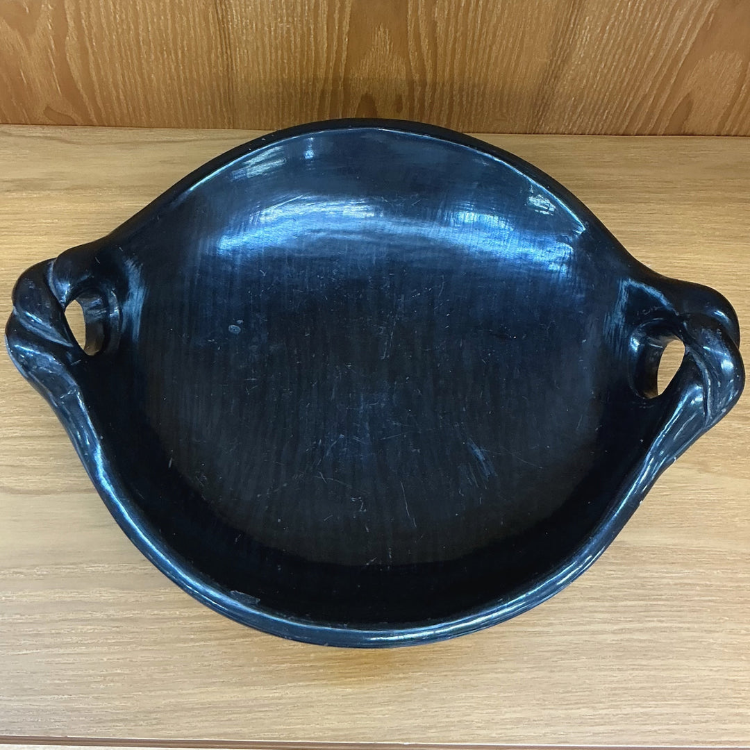 1950's Legoria Tafoya Black Clay Platter