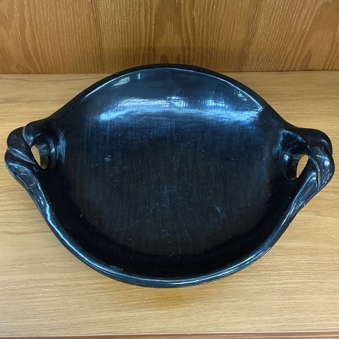 1950's Legoria Tafoya Black Clay Platter