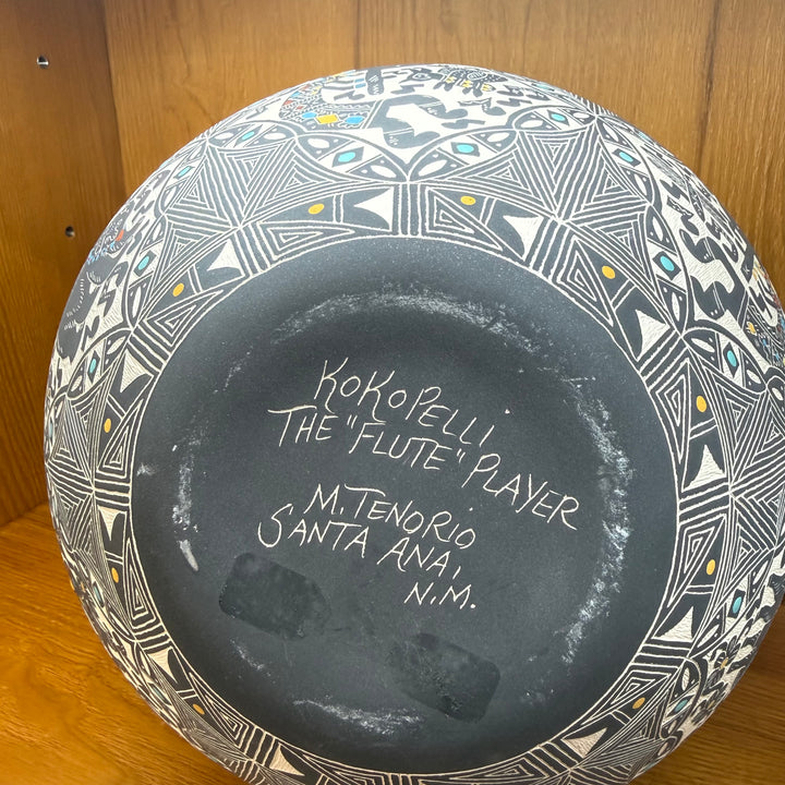 "Kokopelli The Flute Player" Pot by Marlene Tenorio Santa Ana Pueblo