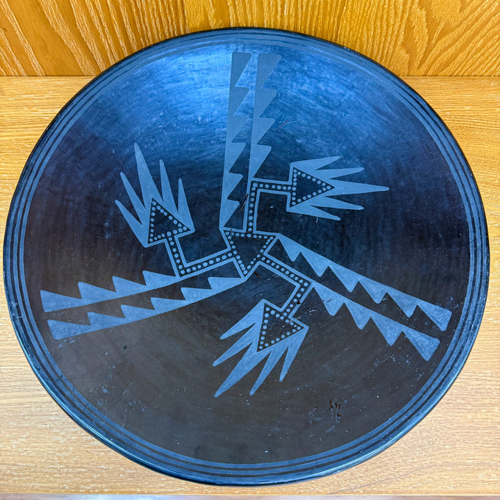 Rare 100+ Yr old Maria and Julian Martinez Large Plate San Ildefonso Pueblo