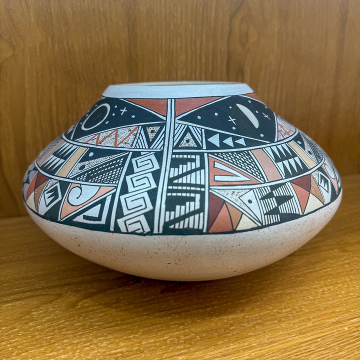 Hopi Traditional Multi-Color Pot by Rainy Naha
