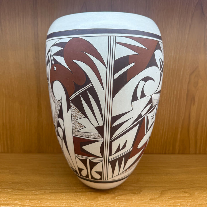 1970s Hopi Multi-Color Vase by Joy Navassie Frog Woman