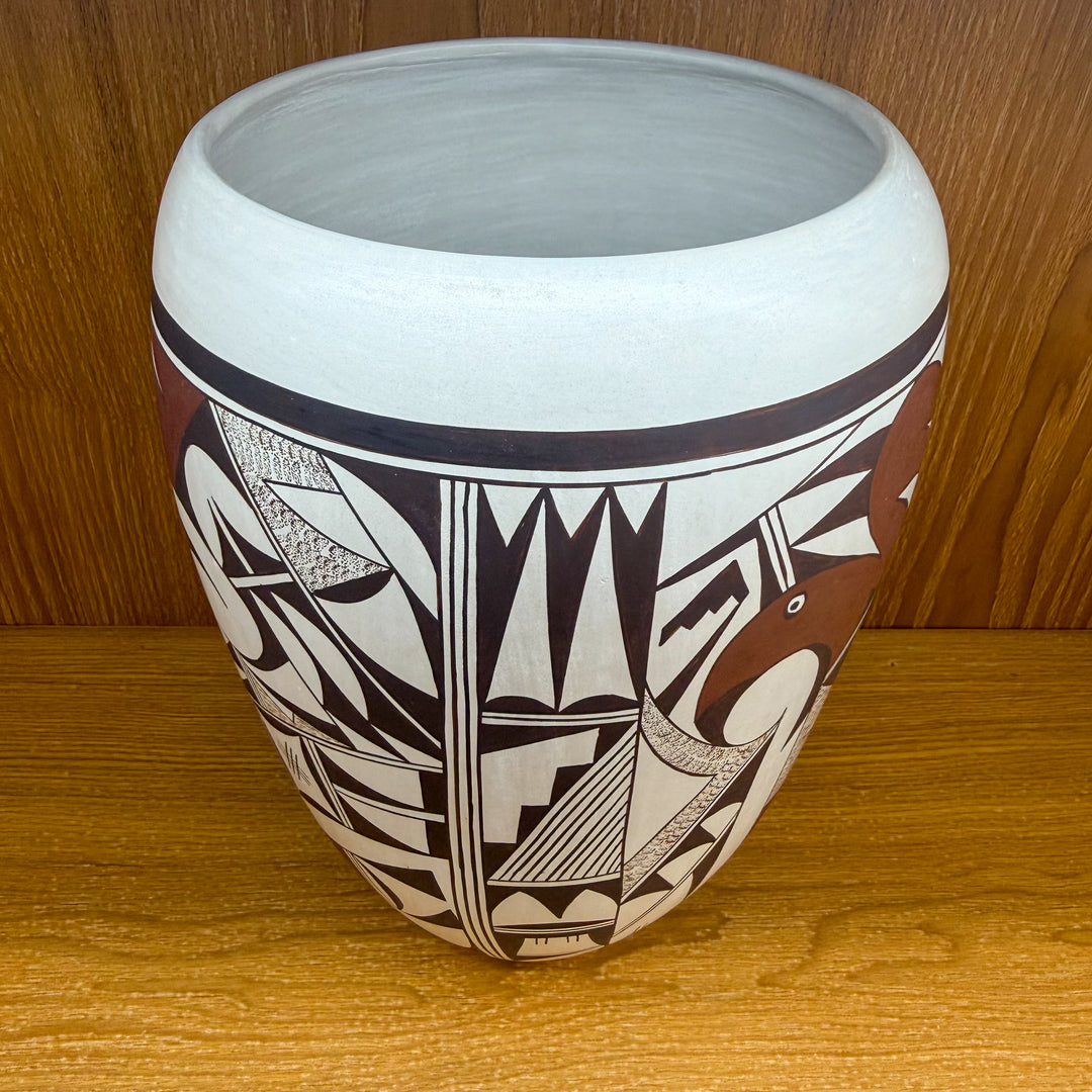 1970s Hopi Multi-Color Vase by Joy Navassie Frog Woman