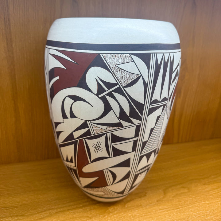 1970s Hopi Multi-Color Vase by Joy Navassie Frog Woman