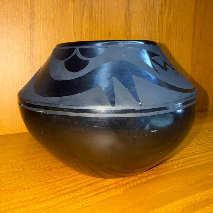 San Ildenfonso Avanyu Pot by Desideria Montoya Sanchez