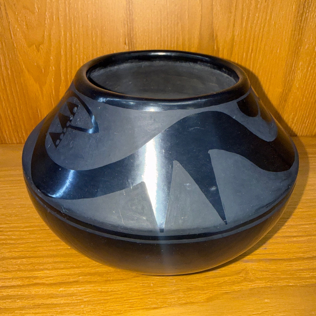 San Ildenfonso Avanyu Pot by Desideria Montoya Sanchez