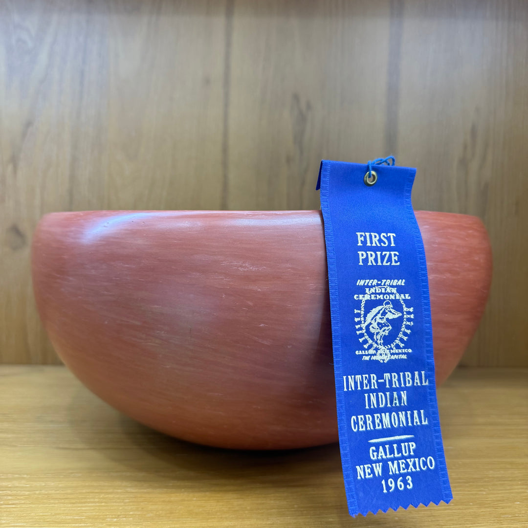 Garnet Pavateah Hopi Bowl -  1963 First Place Ceremonial Ribbon Winner