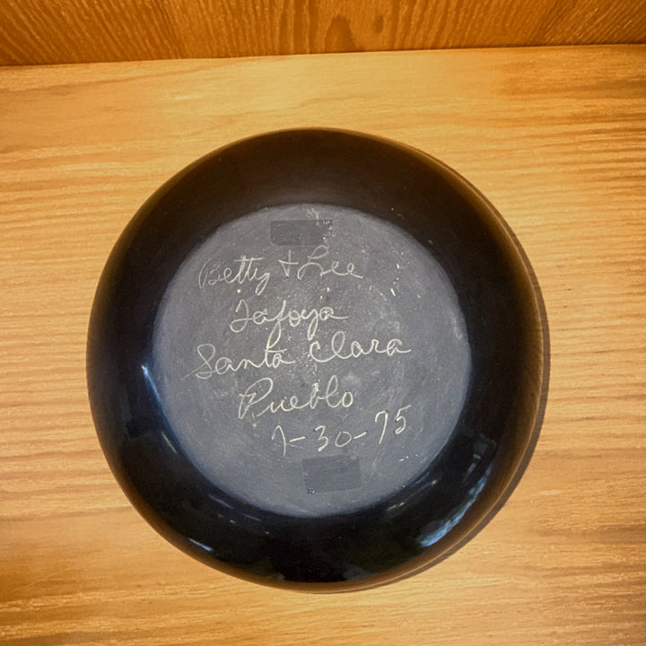 1975 Santa Clara Blackware Bowl by Betty and Lee Tafoya
