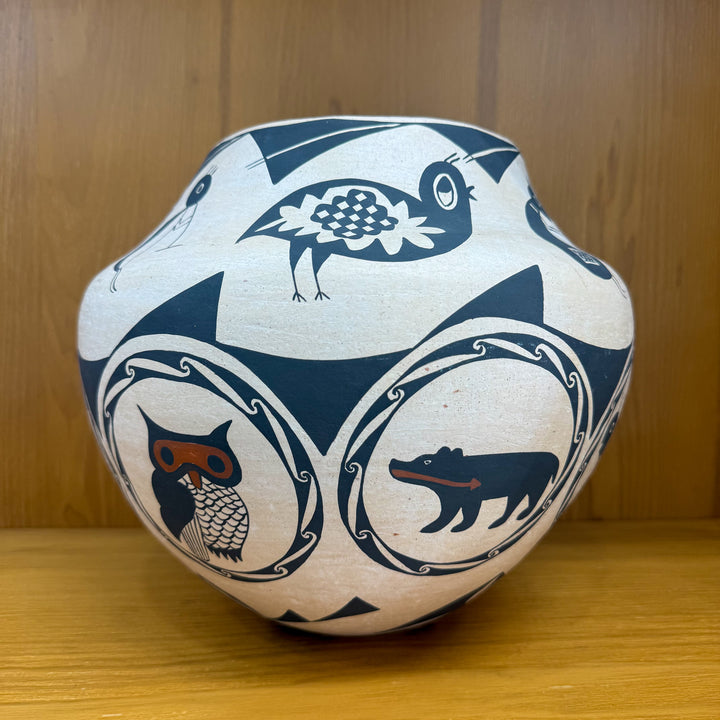Acoma Pueblo Painted Wildlife Pot