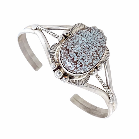 Image of sold Navajo Dry Creek Turquoise Sterling Silver B.racelet - Mary Ann Spencer - Native American