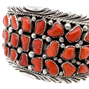 Sold Navajo Large Red Coral Cluster  - Native American