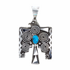 Sold Navajo Large Thunderbird Petroglyphs Kingman Turquoise P.endant - Alex Sanchez - Native American