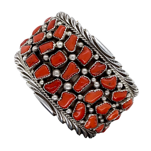 Sold Navajo Large Red Coral Cluster  - Native American
