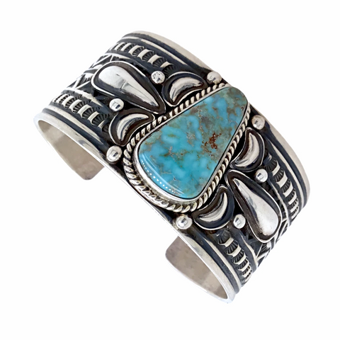 Image of sold Navajo Large Dry Creek Turquoise Sterling Silver   - Cadman - Native American