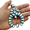 sold Large Navajo Naja Dry Creek Turquoise Cluster Sterling Silver Navajo  - Bea Tom - Native American