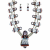 sold Authentic Zuni Maidens Multi-Stone Inlay  Set - Native American