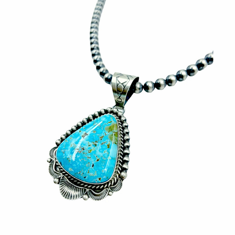 Image of Sold Brilliant Blue Turquoise N.ecklace - Mary Ann Spencer - Authentic Native American