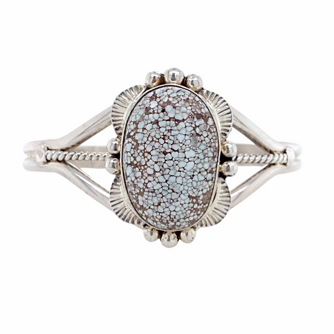 Image of sold Navajo Dry Creek Turquoise Sterling Silver B.racelet - Mary Ann Spencer - Native American