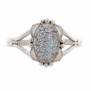 sold Navajo Dry Creek Turquoise Sterling Silver B.racelet - Mary Ann Spencer - Native American