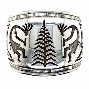 sold Kokopelli Engraved Sterling Silver Heavy-Gauge  - Native American