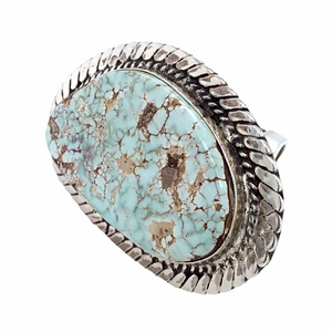 sold Large Navajo Dry Creek Turquoise Sterling Silver Ring - Native American