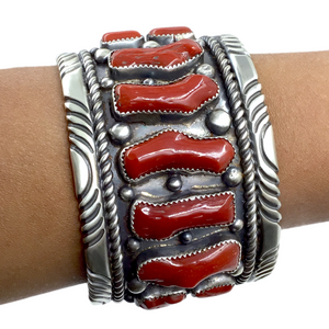 Sold Navajo Large Red Coral  - Native American