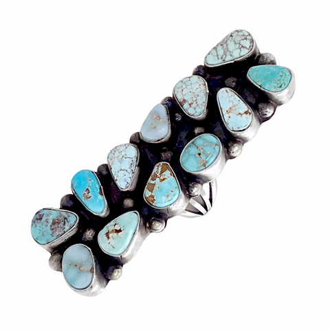 Body Jewelry, Turquoise Butterfly Ring Bracelet with Antique Brass -  McKenzie Creek Jewelry
