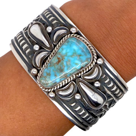 Image of sold Navajo Large Dry Creek Turquoise Sterling Silver   - Cadman - Native American