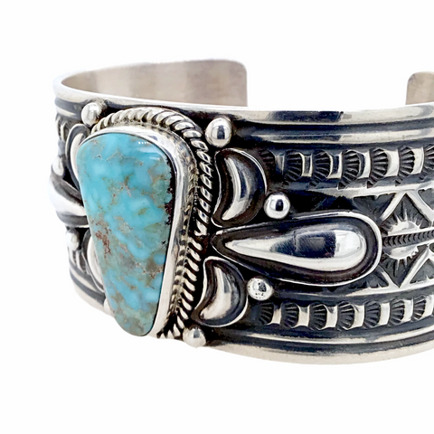 Image of sold Navajo Large Dry Creek Turquoise Sterling Silver   - Cadman - Native American