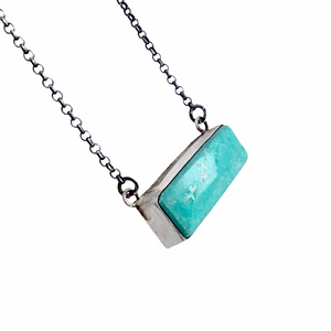 Sold Navajo Royston Turquoise Bar N.ecklace - Kee J - Native American