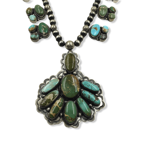 Image of Sold Navajo Royston Turquoise N.ecklace - B. Johnson - Native American