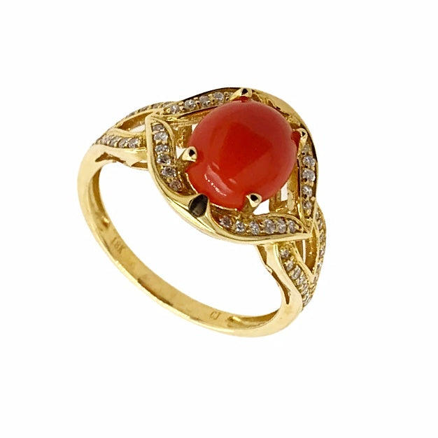 92.5 silver red stone ring