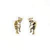 Gold Jewelry - Fine Designer 14K Solid Gold Kokopelli Small Stud Earrings