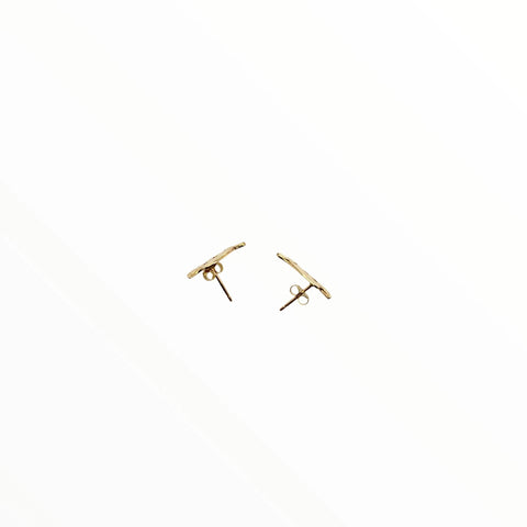 Image of Gold Jewelry - Fine Designer 14K Solid Gold Kokopelli Small Stud Earrings