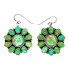 Green Navajo Turquoise Moss Blossom Earrings - Ella Peters