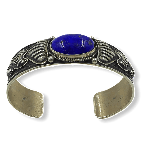 Image of sold Navajo Lapis Hand-Stamped C.uff  - Native American